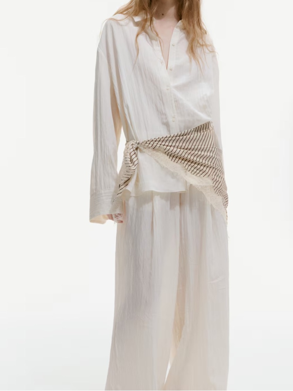 H&M lace trimmed triangle scarf